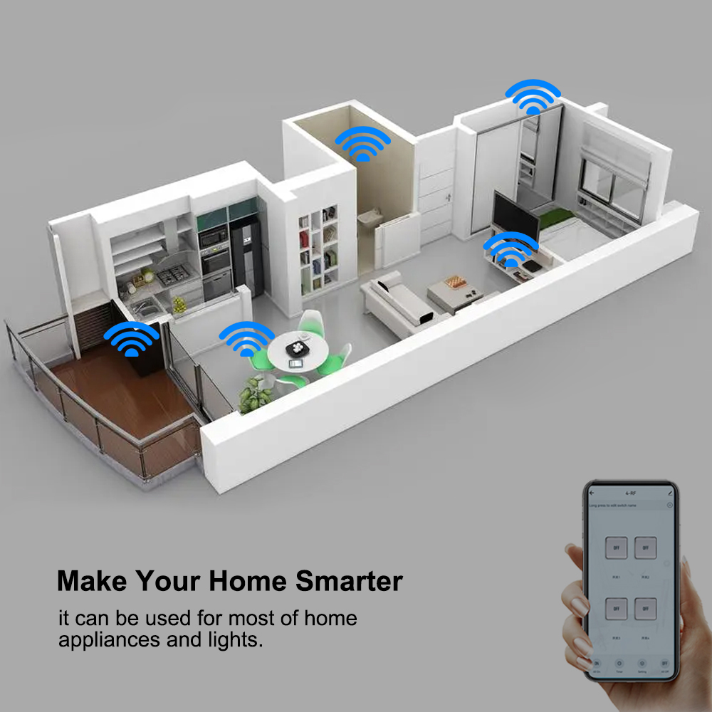 Modul Relay Smart Tuya Switch  - Tuya 4 Channel ulasan dan harga
