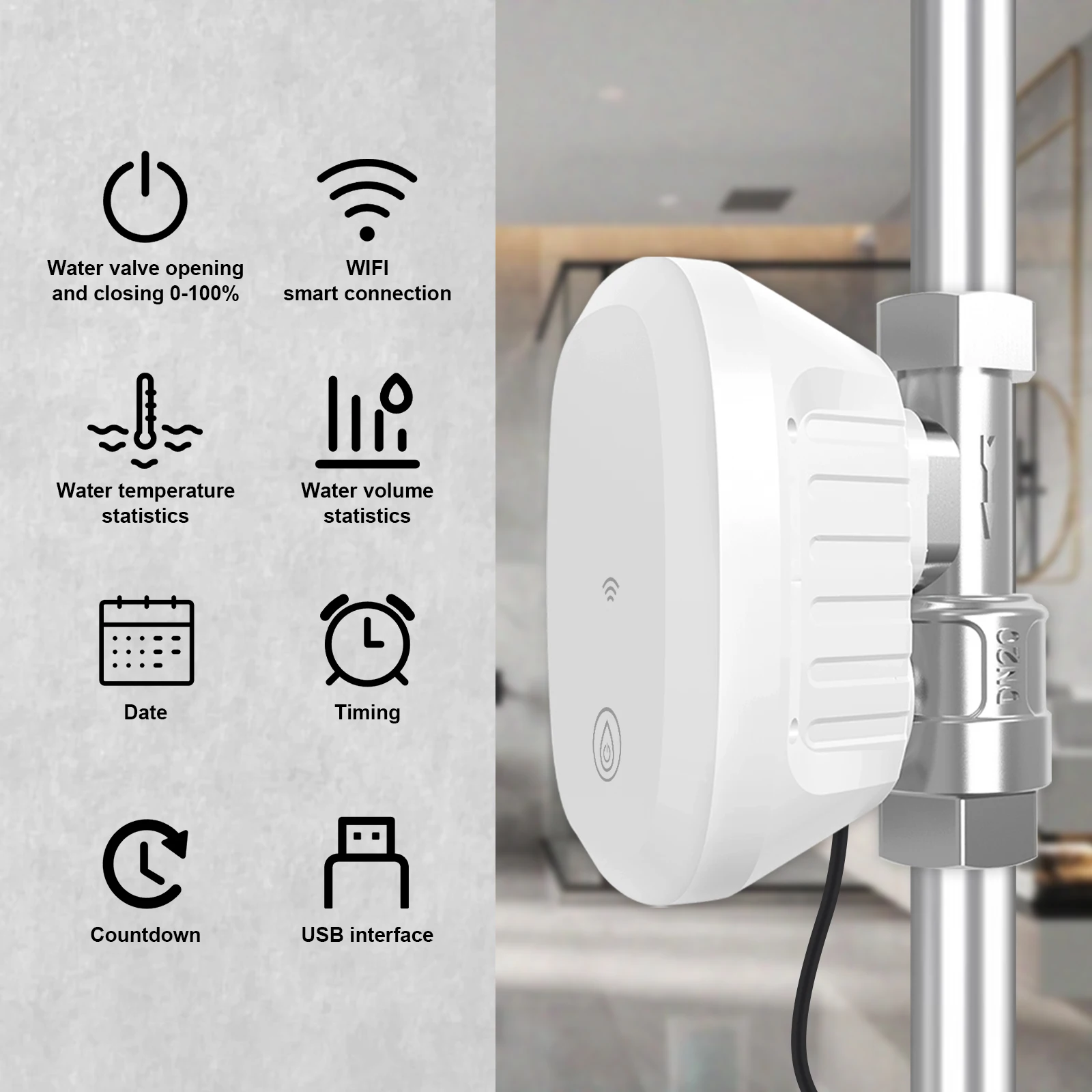Katup Air WiFi Kontrol Cerdas  - Home Assistant Tuya ulasan dan harga
