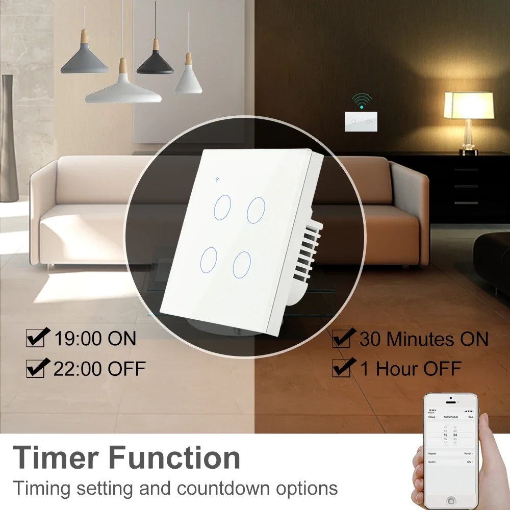 ZigBee 1 2 3 4 Gang Tanpa Sakl - Tuya 4 Channel ulasan dan harga